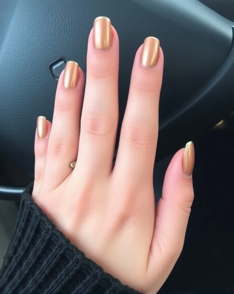 Trending Copper Nail Design for Fall Manicure 2024