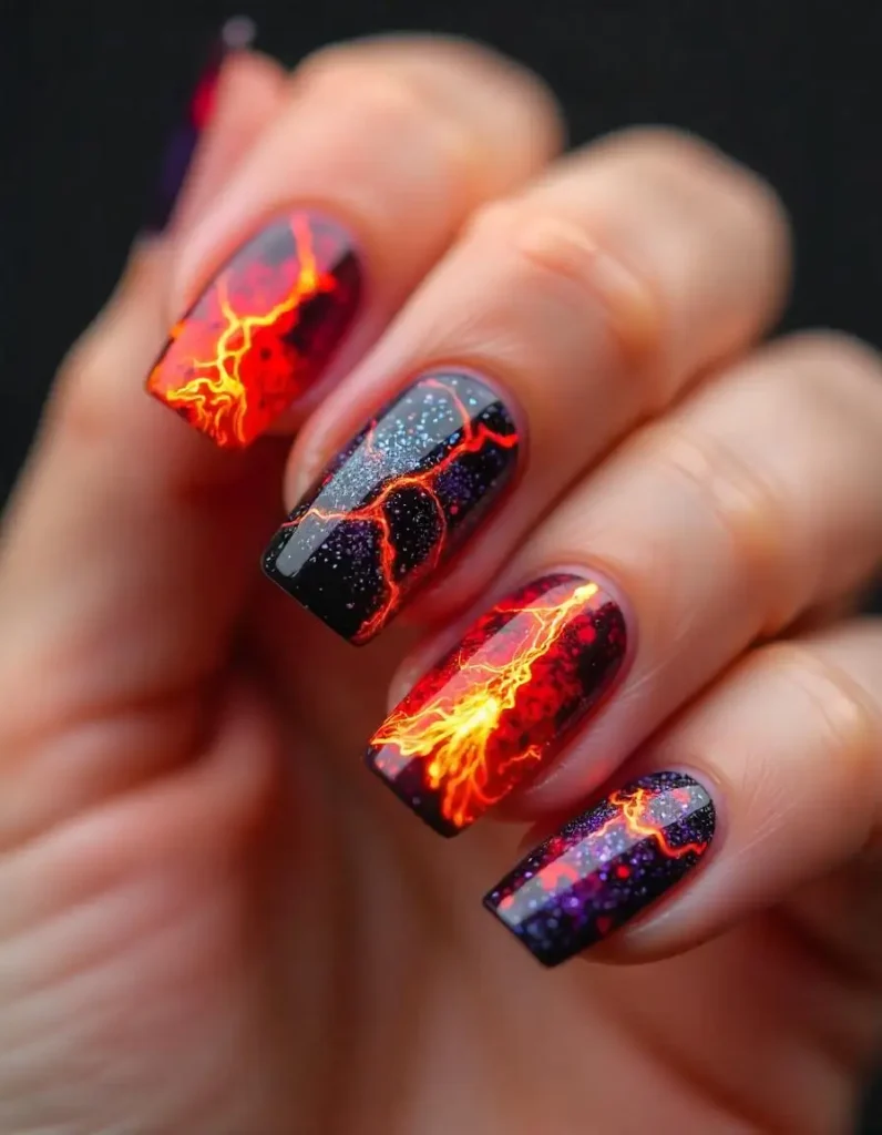 Volcano Hawaii Nail Ideas