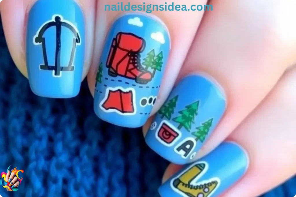 Adventure-Themed Sagittarius Nail Stickers