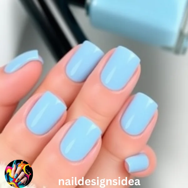 Minimalism never goes out of style, and classic baby blue nails are a testament to that. 