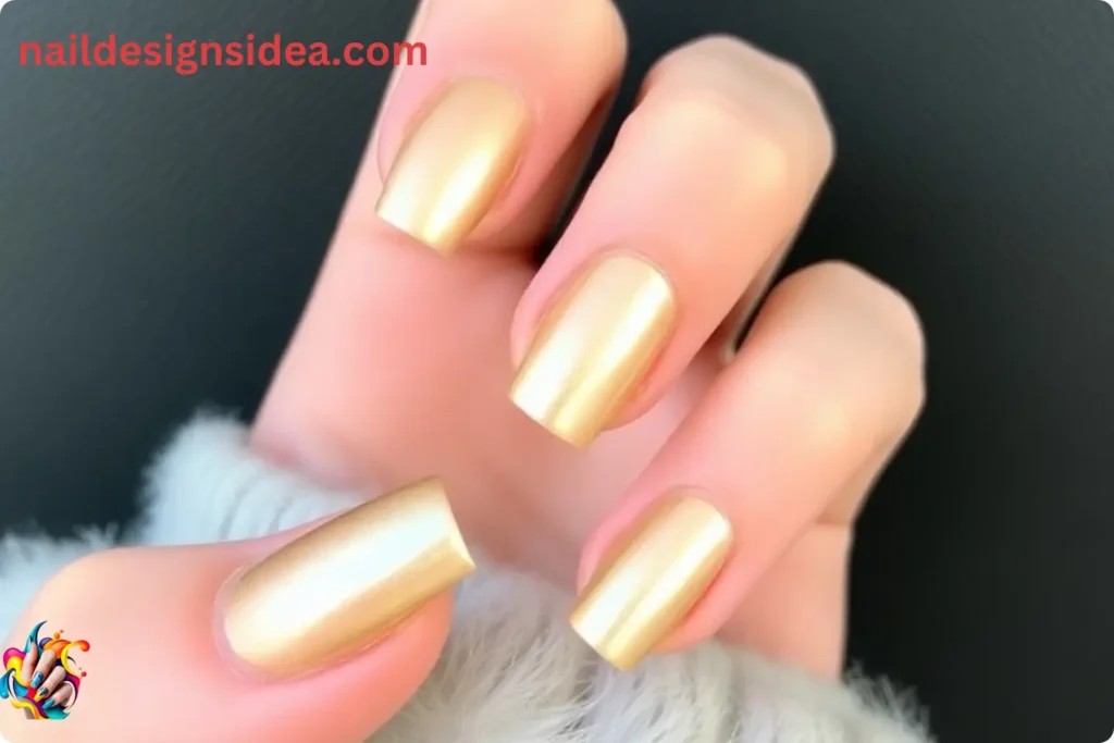 Champagne Gold Ombre New Year Eve Nail Designs