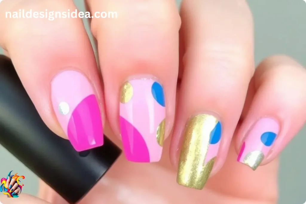 Colorful Abstract Nails for New Year