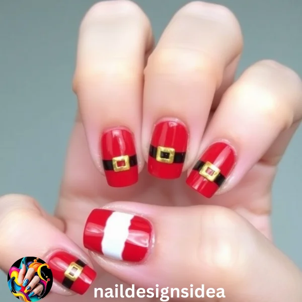 This playful design is perfect for DIY Christmas nails, and it’s a great way to bring the holiday spirit to life in a fun, whimsical way.