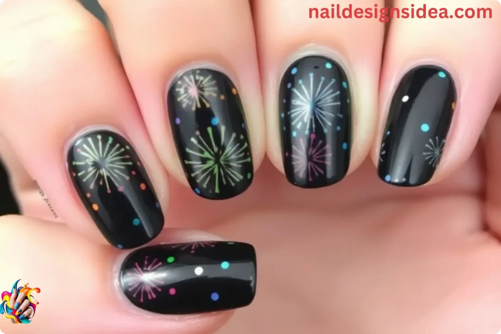 Fireworks New Year Nail Designs