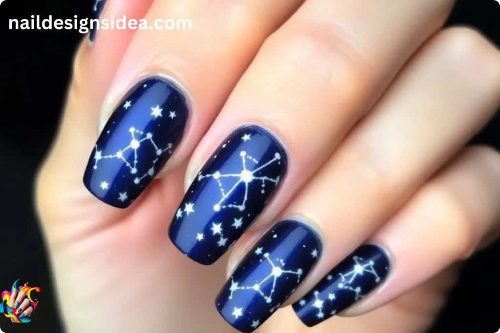 Galaxy-Inspired Sagittarius Nails