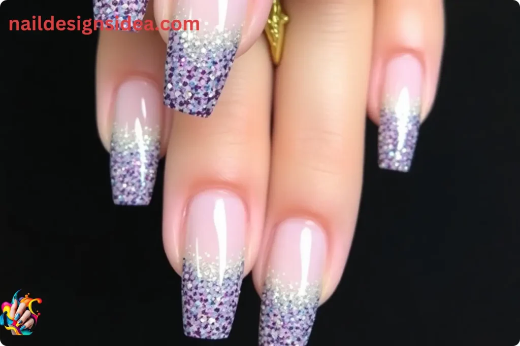 Glitter Fade Acrylic Nails 