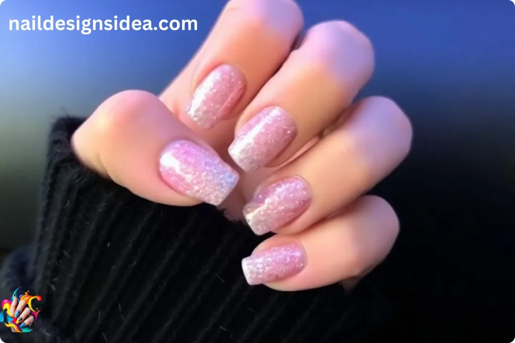 Glitter Fade Nails for New Year Night