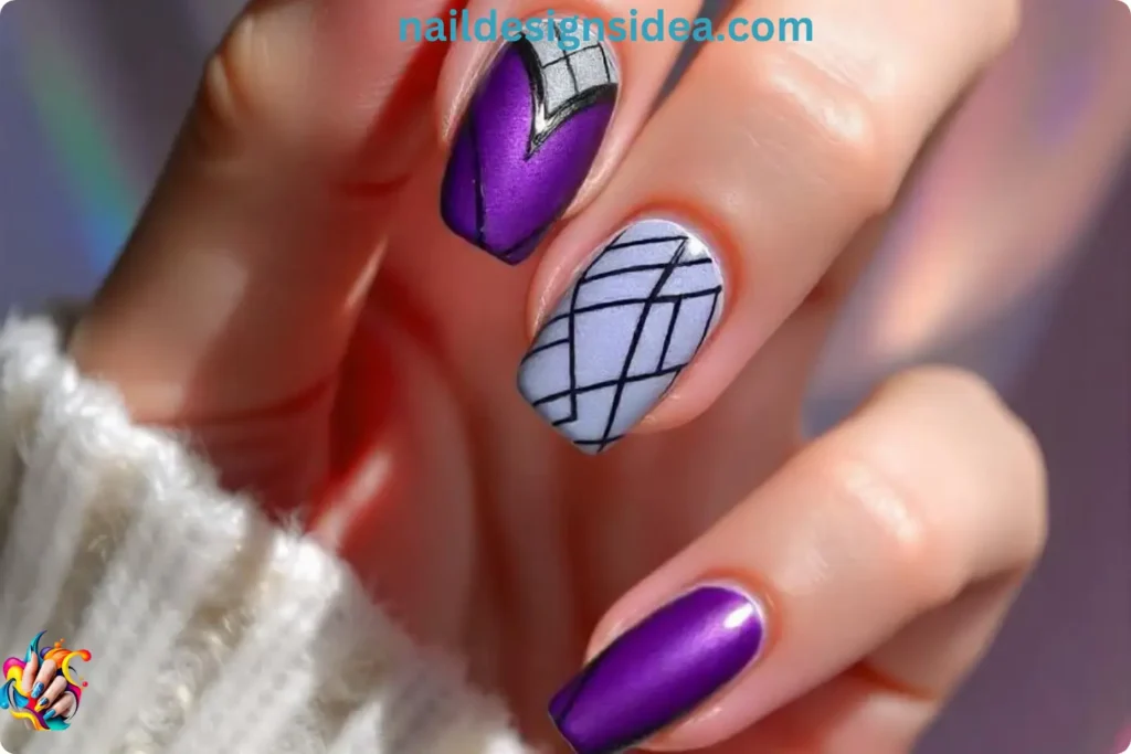  Half-Moon Accent Sagittarius Nail Designs