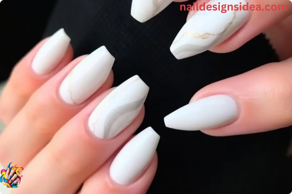 Marble Nails for New Year