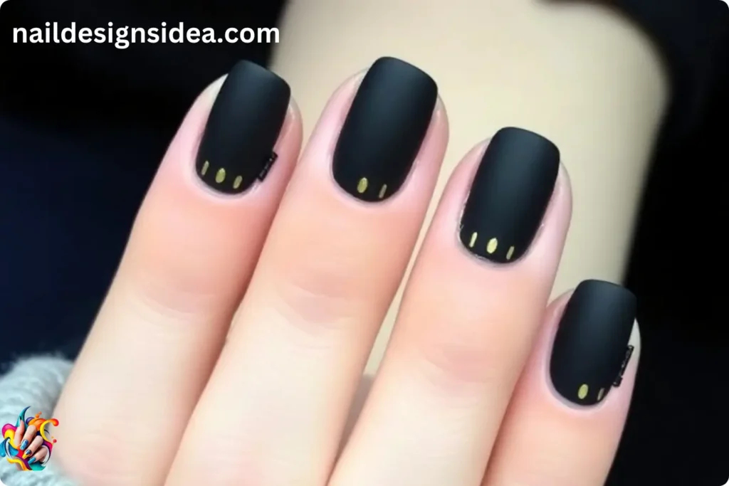 Matte Black with Gold Accents