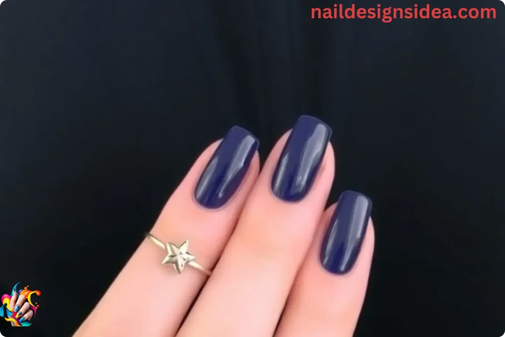 Midnight Blue Nail Designs for New Year