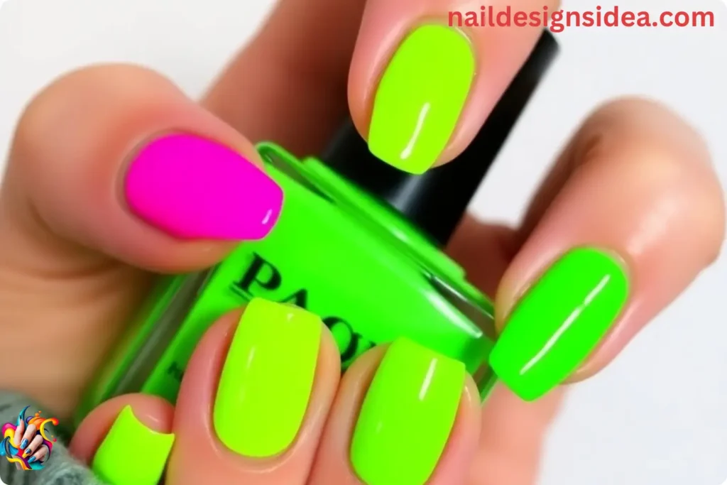 Neon Bright New Year Nail Ideas