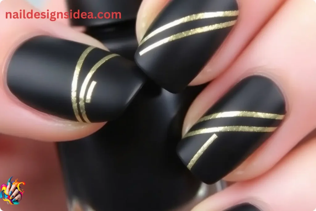 New Year Eve Nail Designs 2025 with Metallic Accents