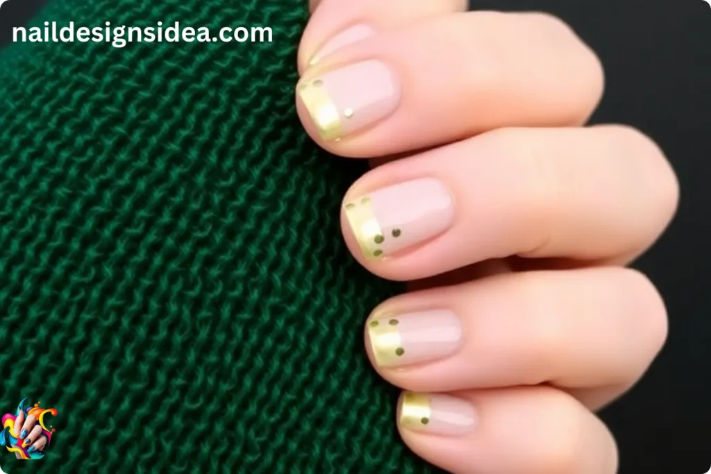 New Year Eve Nail Designs with Metallic Dots