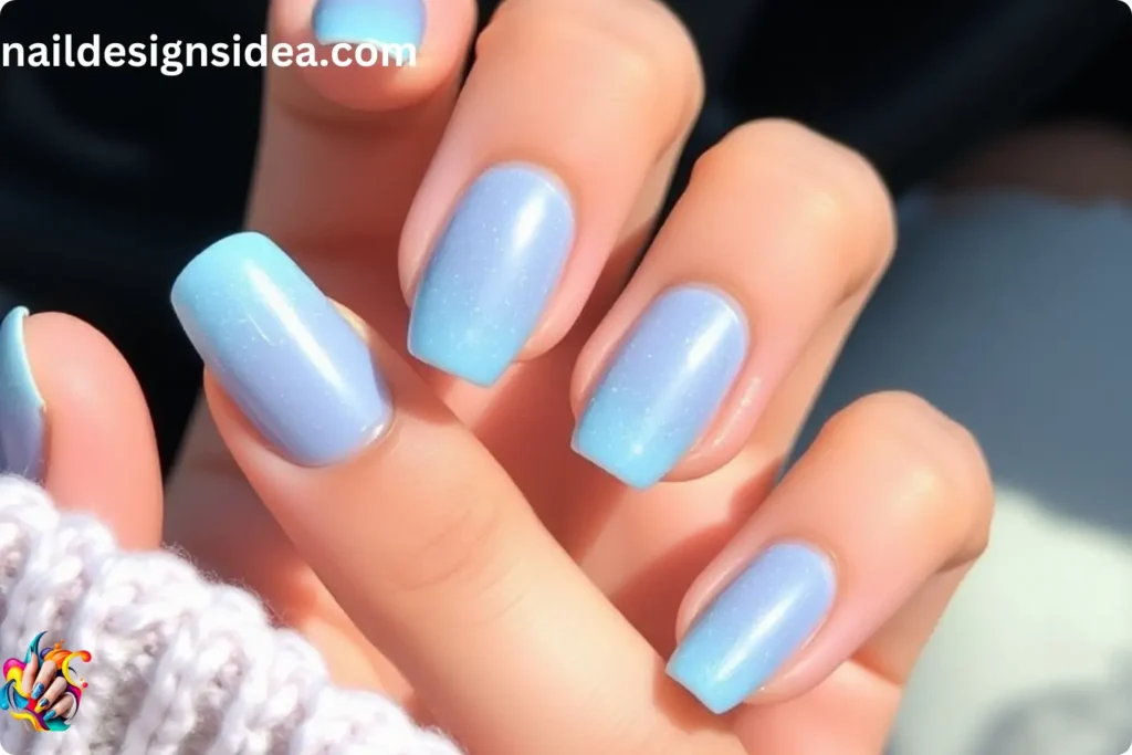 Ocean Blue Donut Nails