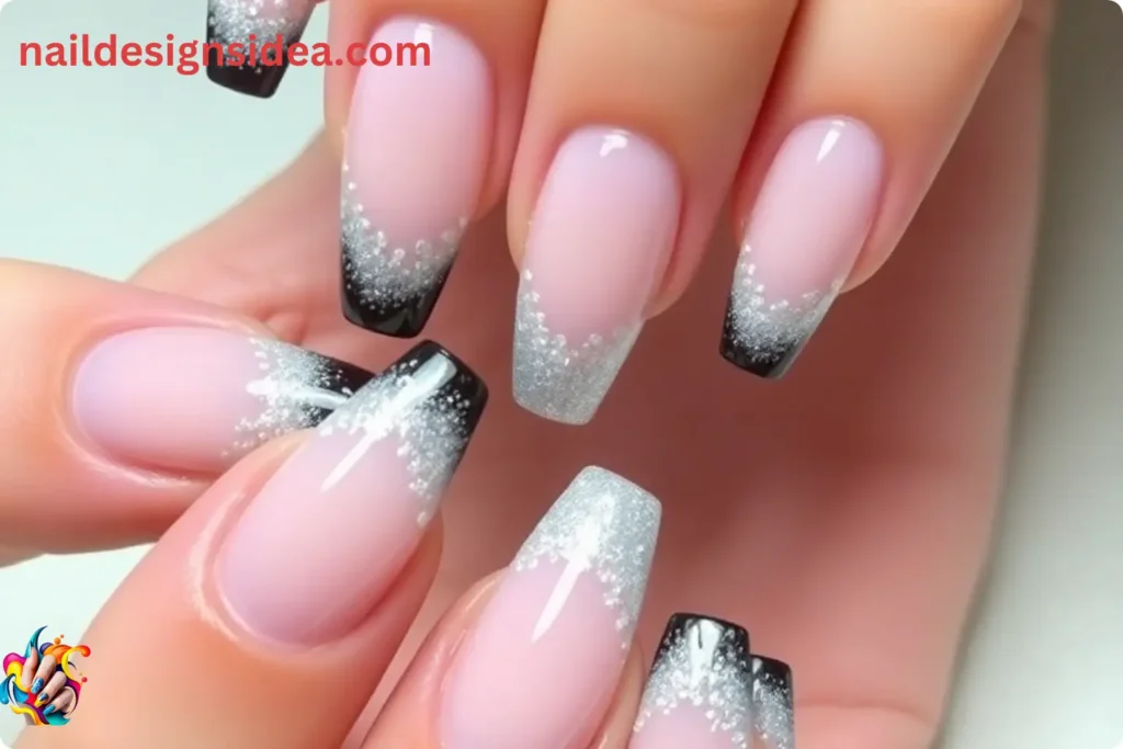 Ombre Acrylic Nails for New Year