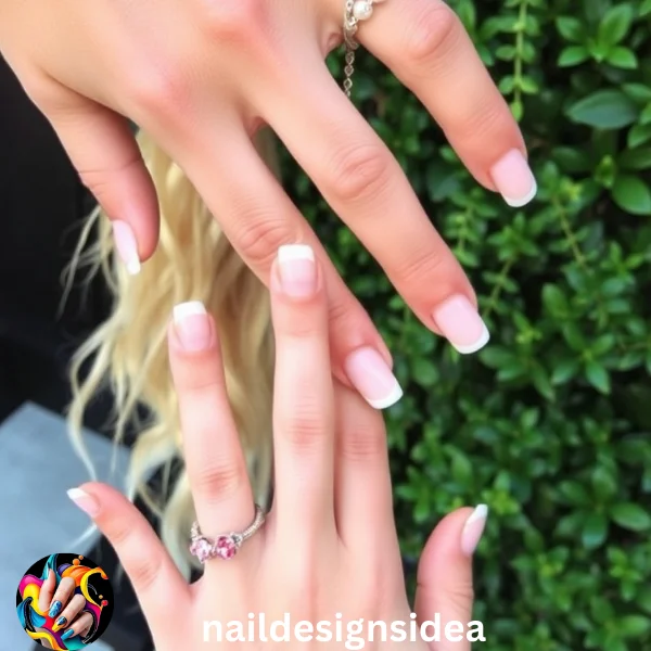 Minimalist nail trends like French tips and negative space nails share similarities with “naked” nails in their focus on simplicity and clean lines. 