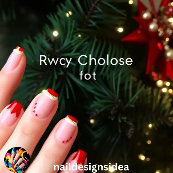 Adding red tips to your nails allows you to embrace the Christmas theme subtly or boldly, depending on your style. 