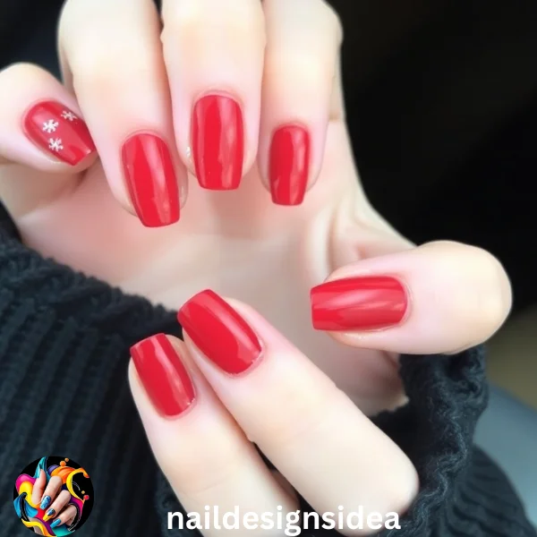 Red Tip Nails for Short Nails