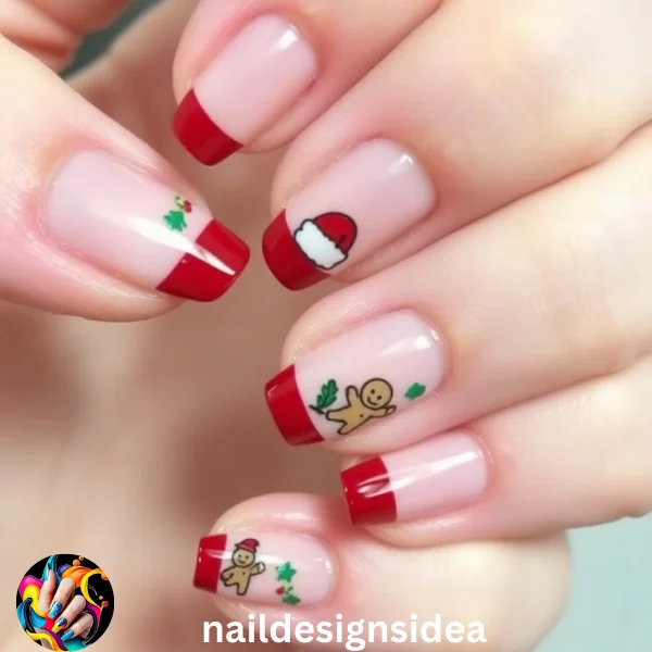 Nail stickers are a quick and easy way to elevate your red tip  nails. 