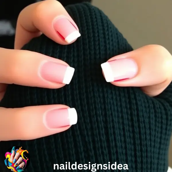 The classic French red tip design is all about simplicity and elegance. Start with a nude or pale pink base to keep the look natural.