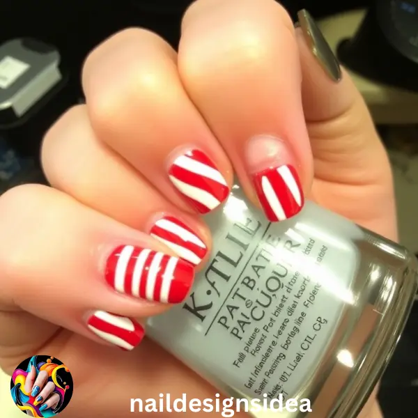 Candy canes are a sweet symbol of Christmas, and incorporating their design into your nails adds a whimsical touch. 