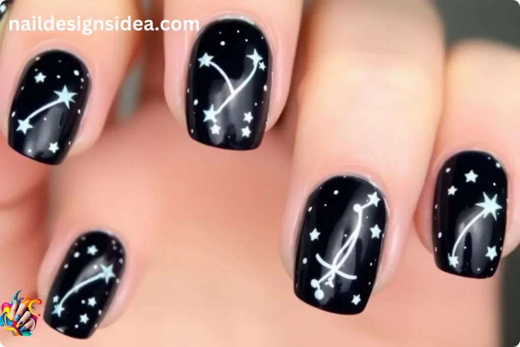 Sagittarius Symbol Accent Nails