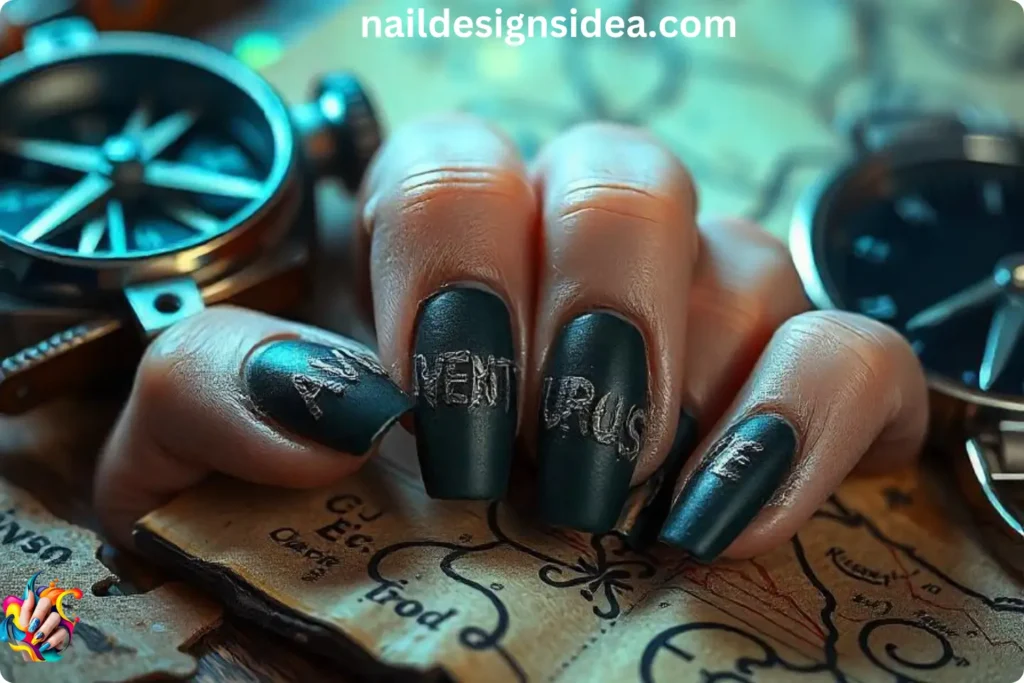 Sagittarius Traits Text Nails
