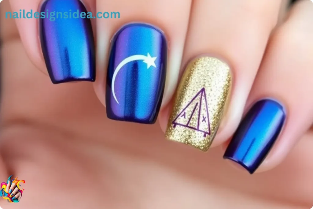 Shooting Star Sagittarius Nail Designs