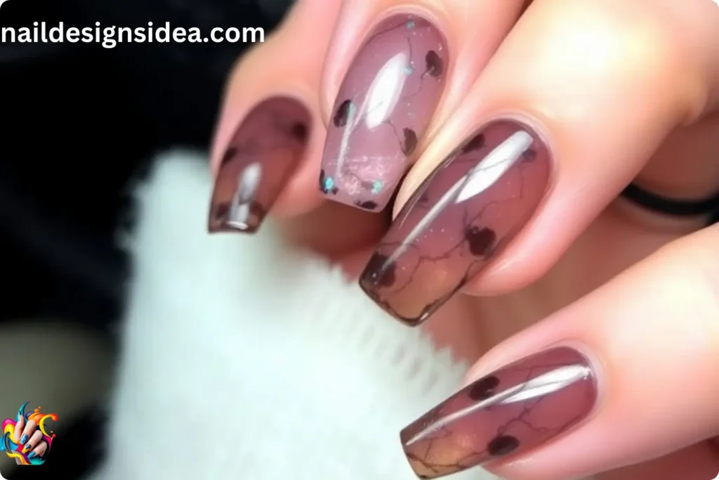 Smoky Quartz Donut Nails 