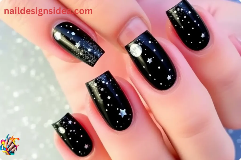 Starry Sky Acrylic Nails