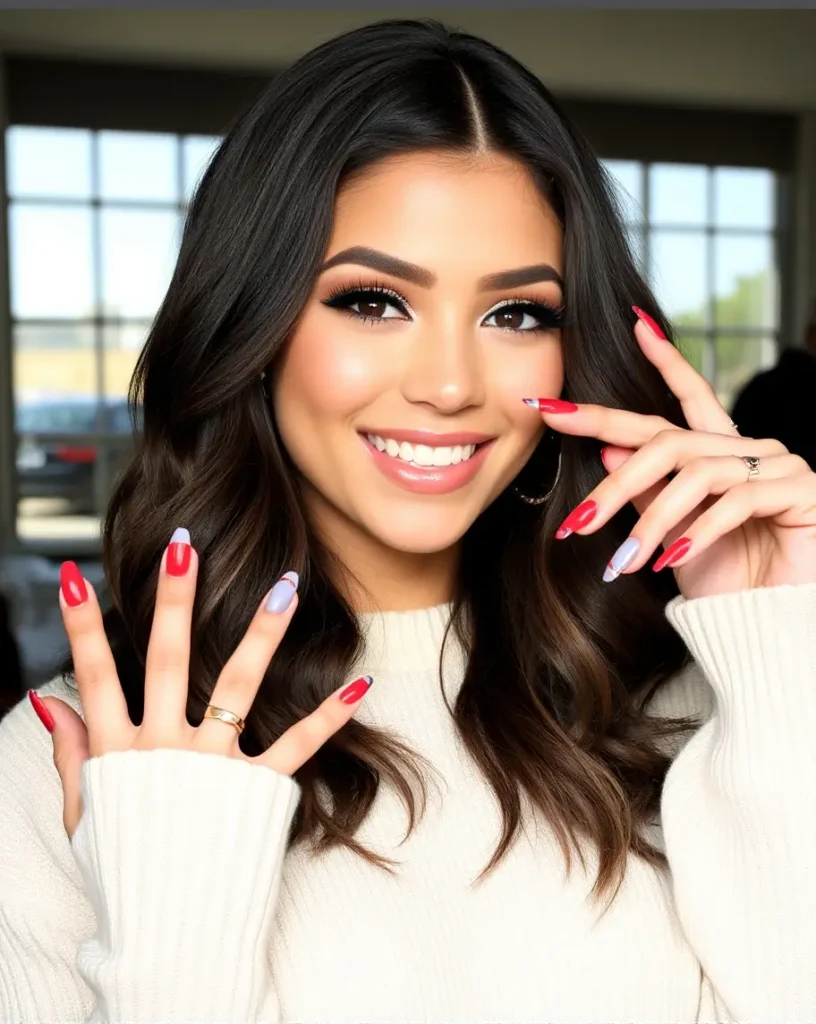 Zendaya’s Bold Nail Designs Inspired Color Block Nails