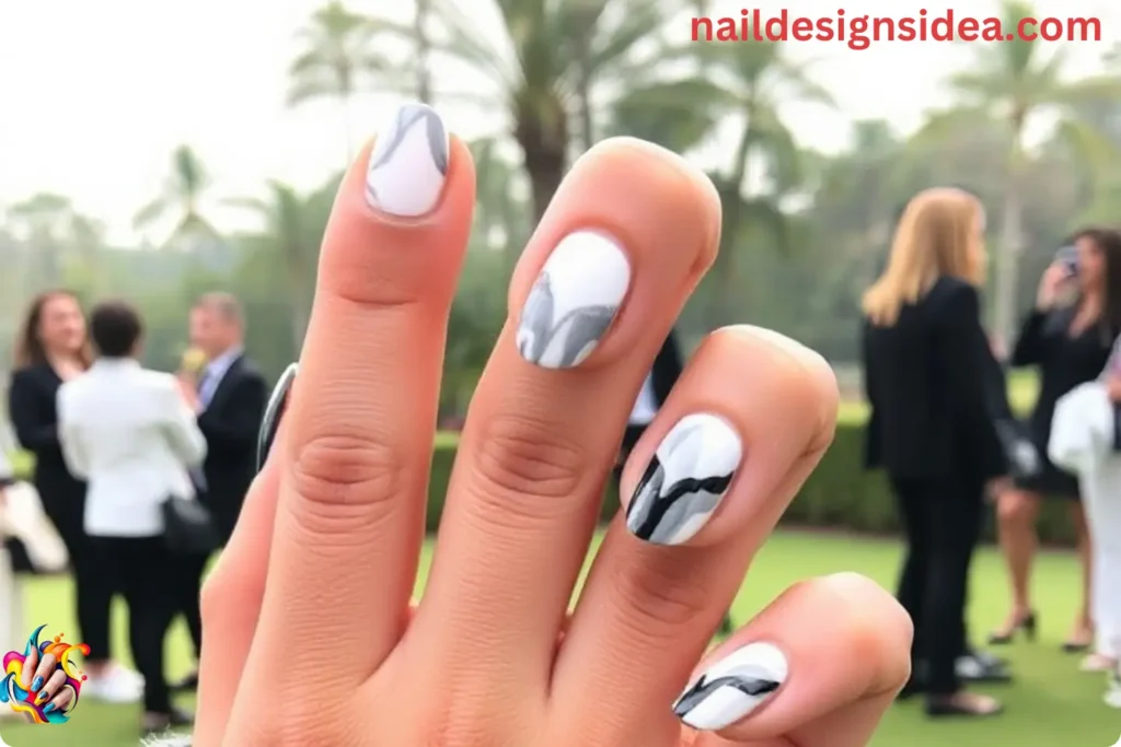 Zendaya’s Marble Nail Design