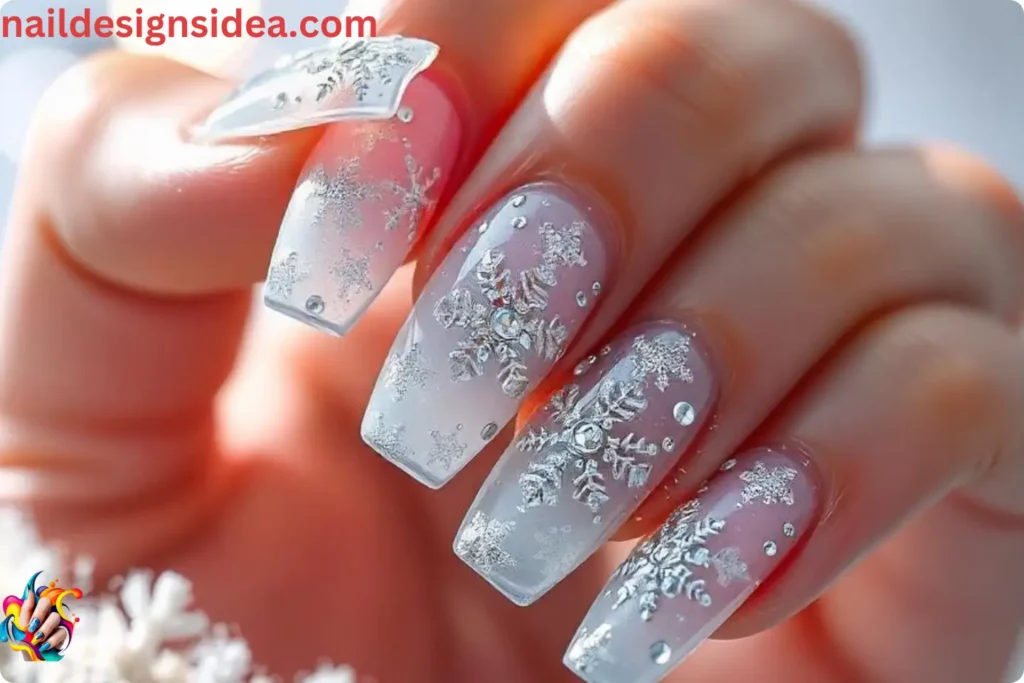 3D Icicle Nail Art
