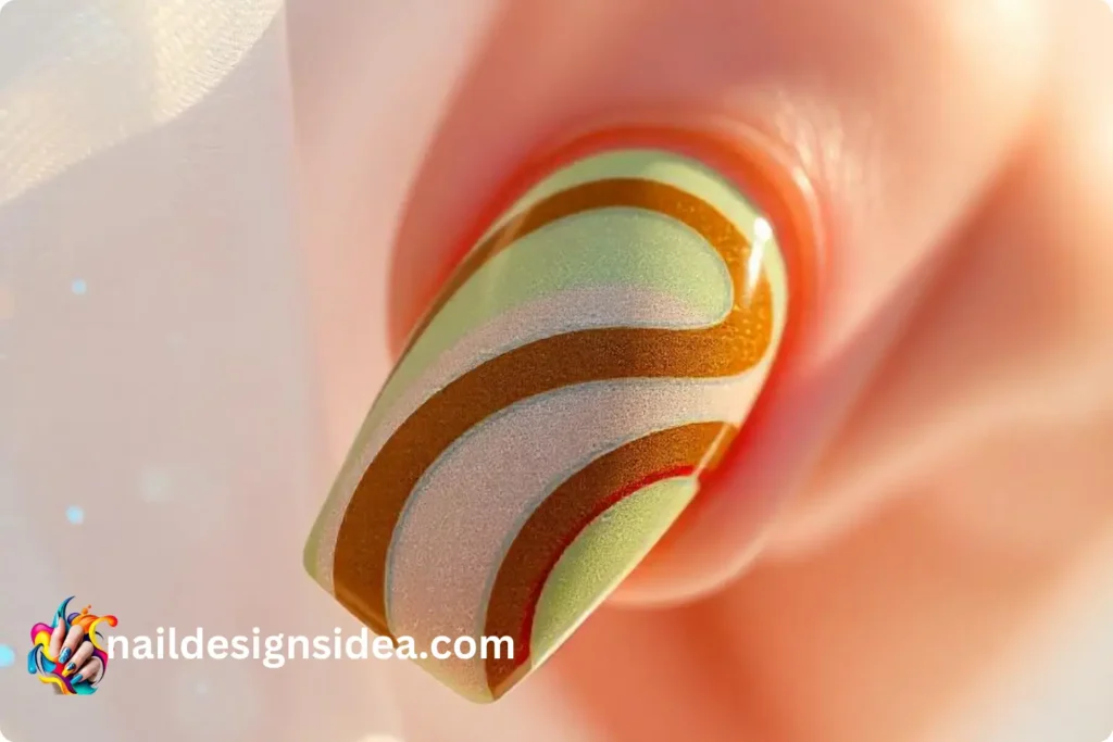 Abstract Earthy Capricorn Nail Designs
