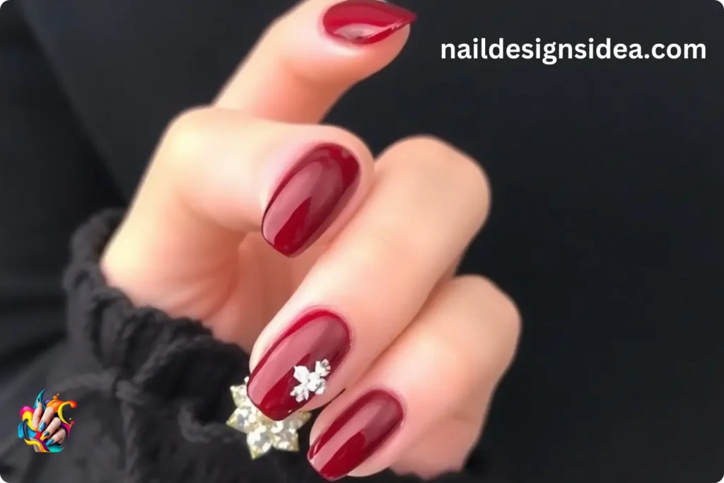 Birthstone Garnet-Inspired Nails