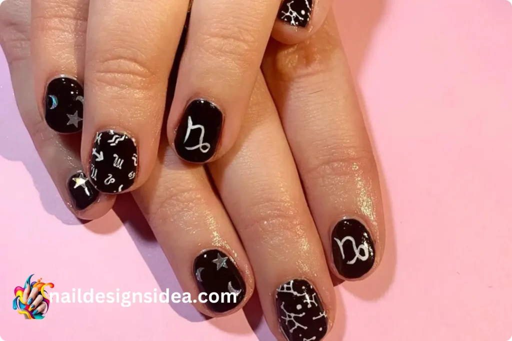 Capricorn Zodiac Art Nails