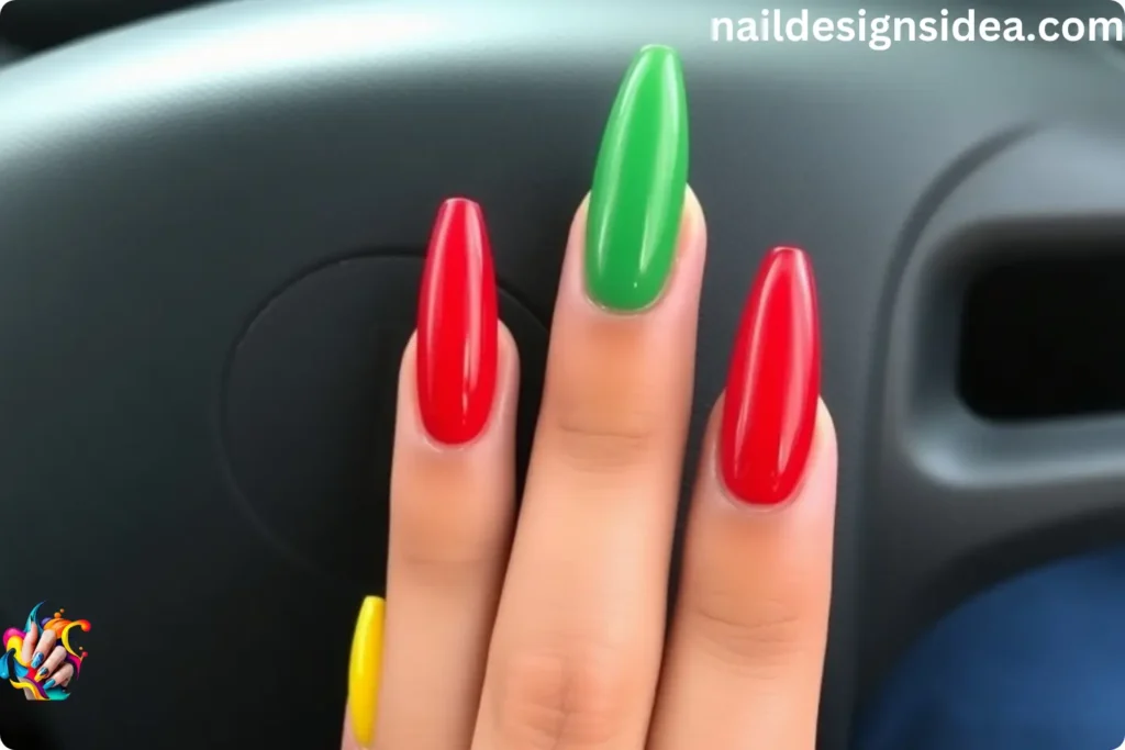 Celebrity-Inspired Rasta Nails
