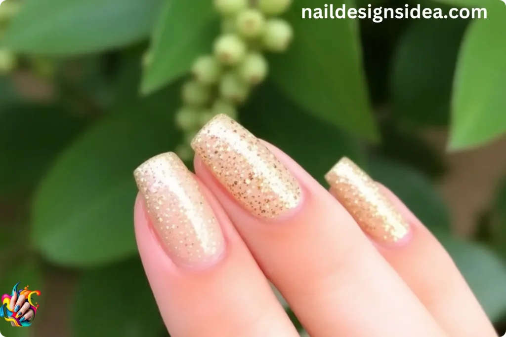 Champagne-Inspired Gradient Nails
