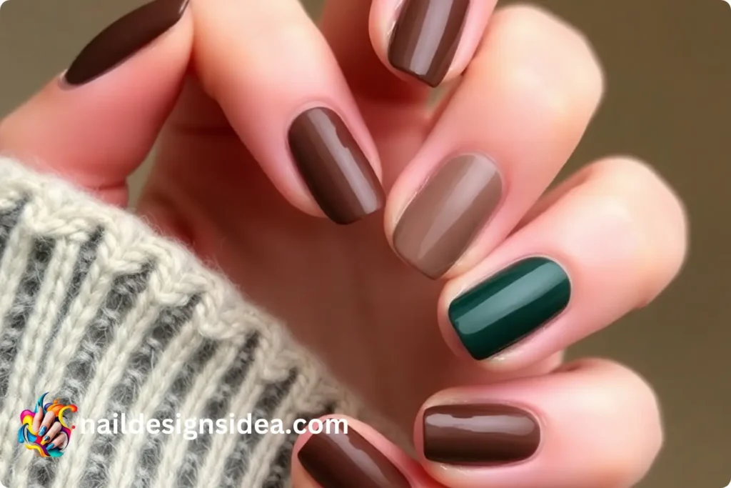 Classic Earth-Tone Capricorn Nails
