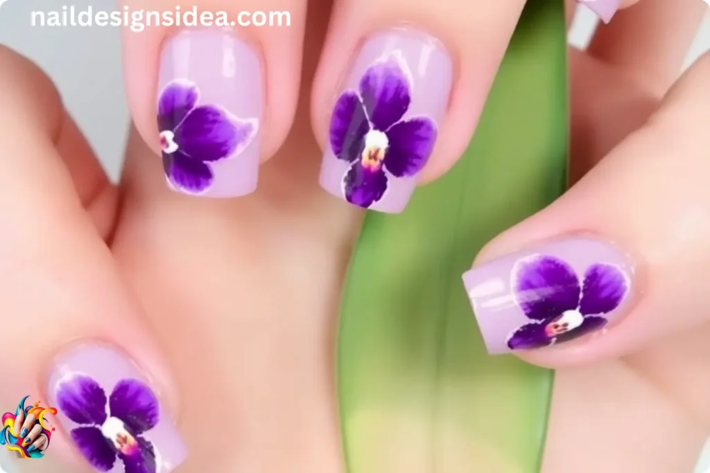 Classic Purple Orchid Nail Design Ideas
