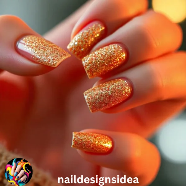 For a delicate sparkle, try a glitter gradient design. Start with a clear or soft pink base coat, then use a glitter polish to create a gradient effect, concentrating the glitter near the tips of your nails. 