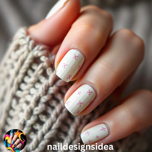 Nothing says winter holidays like a cozy sweater, and you can bring that texture to your nails