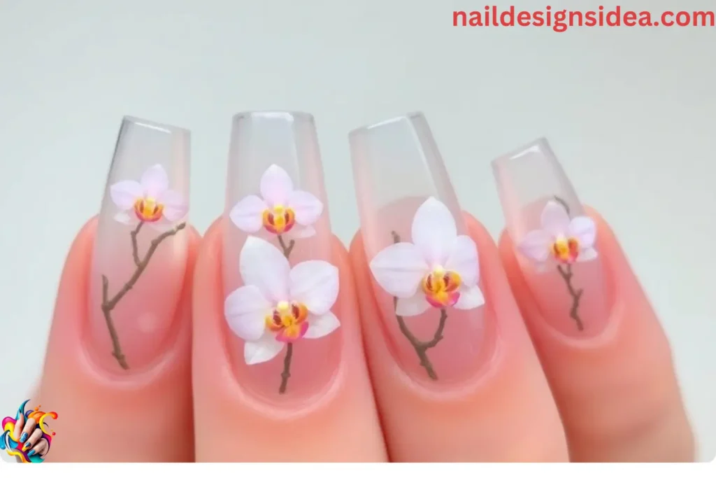 Floating Orchid Nails
