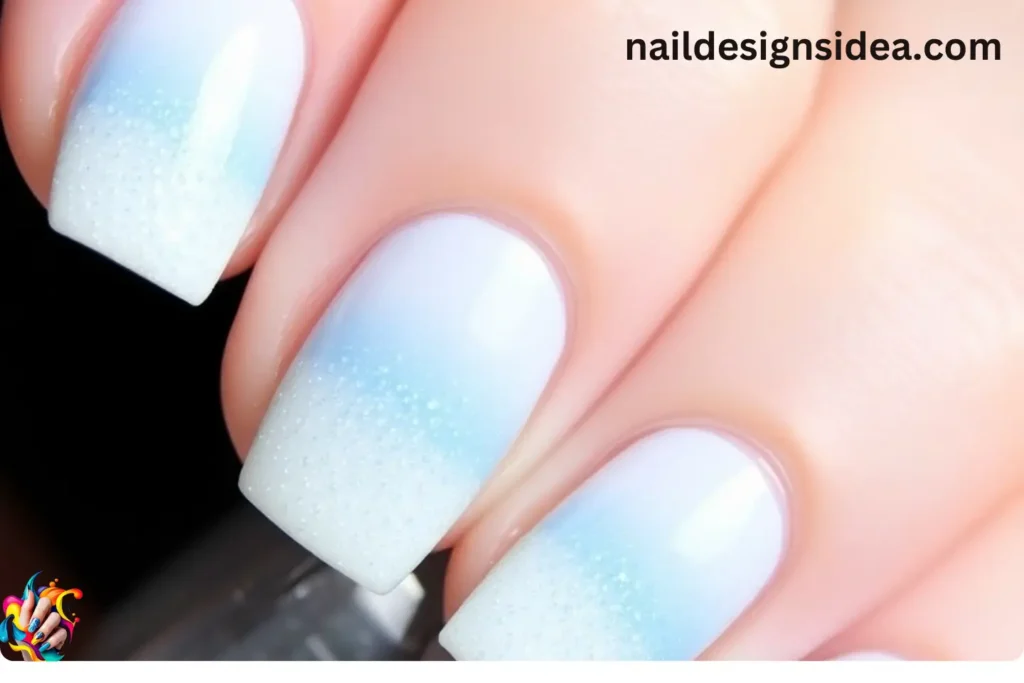 Frosty Ombre January Nails
