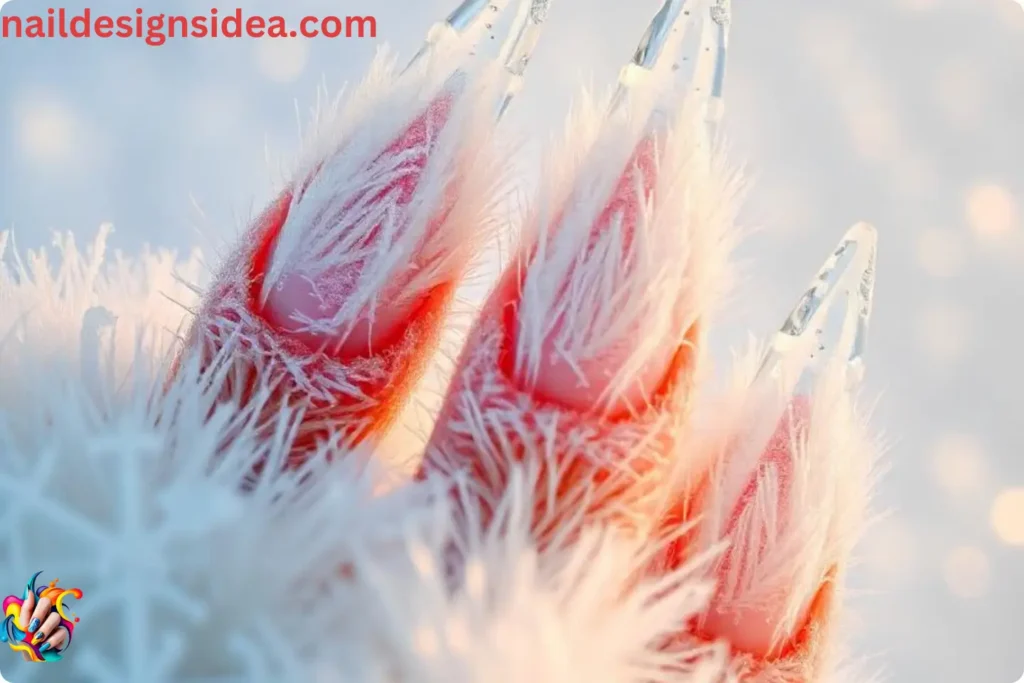 Fur-Like Icicle Textures Nails
