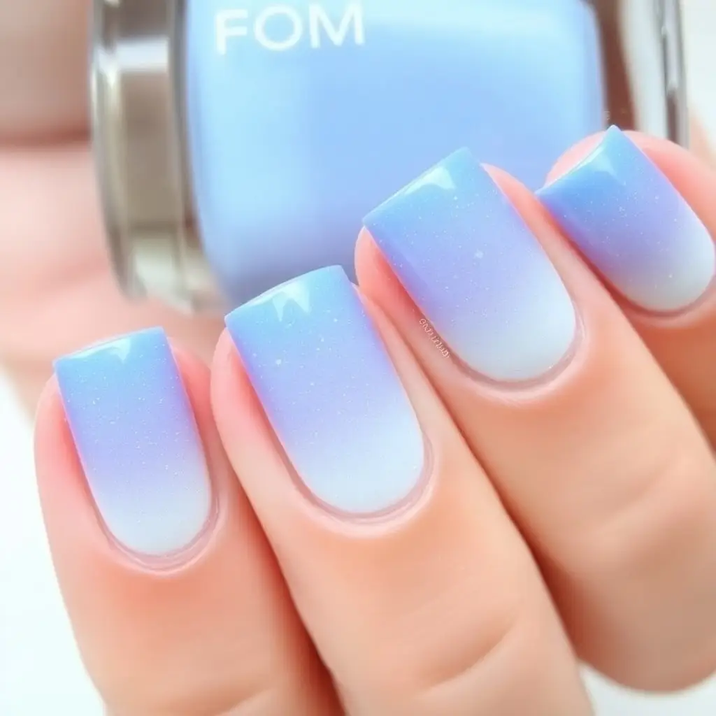 Gradient Icicle-Inspired Ombre Nails
