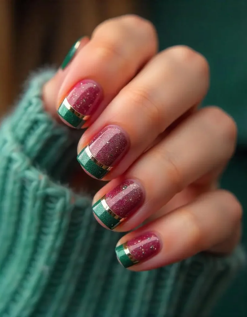 Jewel-Toned French Tips New Year Nail Trends
