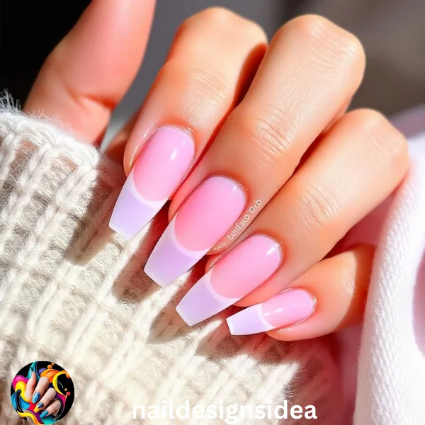 ive classic French tips a jelly nail makeover. Use translucent shades for the tips instead of white for a trendy, Korean-inspired style