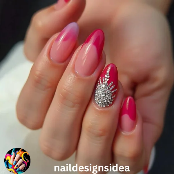 Small rhinestones add sparkle and glamour to jelly nails. Place them strategically for a classy yet modern look. 